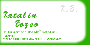 katalin bozso business card